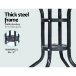 Gardeon 3PC Bistro Set Outdoor Furniture Rattan Table Chairs Cushion Patio Garden Felix - Image 7