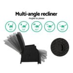Gardeon 2PC Recliner Chairs Sun lounge Wicker Lounger Outdoor Furniture Adjustable Black - Image 5