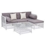 Gardeon 4 Seater Outdoor Sofa Set 5PCS Table Chair Set Garden Patio Furniture