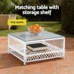 Gardeon 4 Seater Outdoor Sofa Set 5PCS Table Chair Set Garden Patio Furniture - Image 6