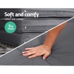 Gardeon Sun Lounge Setting Wicker Lounger Day Bed Outdoor Furniture Patio Grey - Image 7