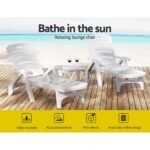 Gardeon Sun Lounger Folding Chaise Lounge Chair Wheels Patio Outdoor Furniture - Image 4