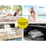 Gardeon Sun Lounger Folding Chaise Lounge Chair Wheels Patio Outdoor Furniture - Image 5