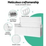 Gardeon Outdoor Storage Bench Box 129cm Wooden Garden Toy Chest Sheds Patio Furniture XL White - Image 7