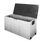 Gardeon Outdoor Storage Box 290L Lockable Organiser Garden Deck Shed Tool Black - Image 8
