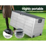 Gardeon Outdoor Storage Box 290L Lockable Organiser Garden Deck Shed Tool Grey - Image 7