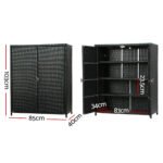 Gardeon Outdoor Storage Cabinet Box Garage Wicker Shelf Chest Garden Shed Tools - Image 4