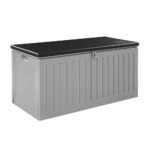 Gardeon Outdoor Storage Box 270L Container Lockable Garden Bench Tool Shed Grey - Image 3