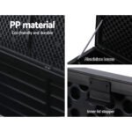 Gardeon Outdoor Storage Box 390L Container Lockable Garden Bench Shed Tools Toy All Black - Image 6