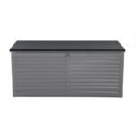 Gardeon Outdoor Storage Box 490L Container Lockable Garden Bench Tools Toy Shed Black - Image 3