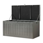 Gardeon Outdoor Storage Box 830L Container Lockable Garden Bench Tool Shed Black - Image 7