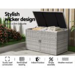 Gardeon Outdoor Storage Cabinet Box Deck Wicker Shelf Chest Garden Shed Tools - Image 4