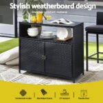 Gardeon Outdoor Storage Cabinet Box Garage Wicker Shed Tools Shelf Chest Garden - Image 5