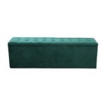Artiss Storage Ottoman Blanket Box 140cm Velvet Green - Image 3