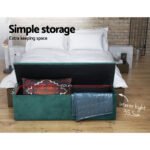 Artiss Storage Ottoman Blanket Box 140cm Velvet Green - Image 6
