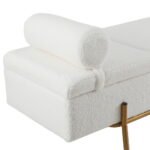 Artiss Storage Ottoman Bed 140cm Pillow Boucle Fabric - Image 3