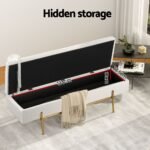 Artiss Storage Ottoman Bed 140cm Pillow Boucle Fabric - Image 5