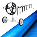 Aquabuddy Pool Cover 500 Micron 10x4m Swimming Pool Solar Blanket 5.5m Roller Blue - Image 7