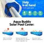 Aquabuddy Pool Cover 500 Micron 10x4m Silver Swimming Pool Solar Blanket 5.5m Blue Roller - Image 4