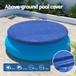 Aqua Buddy Pool Cover Fit 2.44m Round Above-ground Ring Swimming Pool Blanket Blue - Image 4