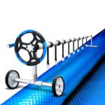 Aquabuddy Pool Cover 8x4.2m 400 Micron Swimming Pool Solar Blanket 5.5m Blue Roller - Image 7