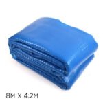 Aquabuddy Pool Cover 8x4.2m 400 Micron Swimming Pool Solar Blanket Blue - Image 2
