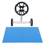 Aqua Buddy Pool Cover 600 Micron Solar Heat 9.5x5m Blanket w/ 5.55m Roller Blue - Image 3