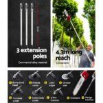Giantz 4 Stroke Pole Chainsaw Petrol Hedge Trimmer Tree Pruner 12'' 9 In 1 - Image 5