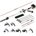 Giantz 62CC Pole Chainsaw Hedge Trimmer Brush Cutter Whipper Snipper Saw 9-in-1 5.6m - Image 2