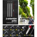 Giantz 62CC Pole Chainsaw Hedge Trimmer Brush Cutter Whipper Snipper Saw 9-in-1 5.6m - Image 6