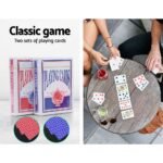 300pcs Poker Chips Set Casino Texas Hold'em Gambling Party Game Dice Cards Case - Image 5