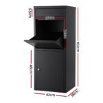 Gardeon Parcel Letterbox Drop Box Package Mailbox Black - Image 2
