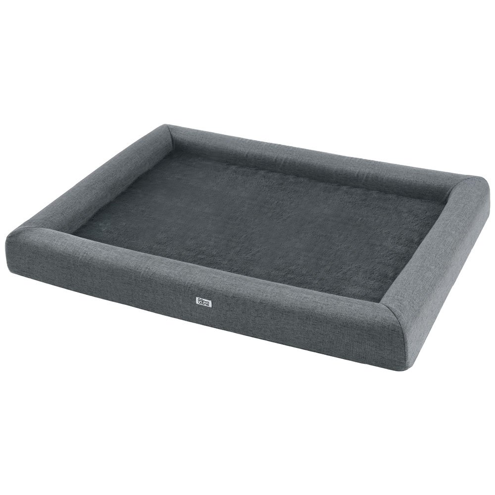PET-BED-CUSHION-L115-GR-191871-00 i.Pet Pet Bed Dog Cat Extra Large Calming Soft Sofa Cushion Egg Crate Washable Grey - Image 1