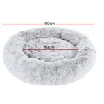i.Pet Pet Bed Dog Cat 110cm Calming Extra Large Soft Plush Light Charcoal - Image 2