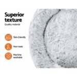 i.Pet Pet Bed Dog Cat 110cm Calming Extra Large Soft Plush Light Charcoal - Image 4