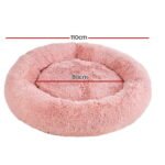 i.Pet Pet Bed Dog Cat 110cm Calming Extra Large Soft Plush Pink - Image 2