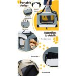 i.Pet Pet Carrier Soft Crate Dog Cat Travel 90x61CM Portable Foldable Car 2XL - Image 6