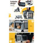 i.Pet Pet Carrier Soft Crate Dog Cat Travel 90x61CM Portable Foldable Car 2XL - Image 7