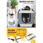 i.Pet Pet Carrier Soft Crate Dog Cat Travel 70x52CM Portable Foldable Car Large - Image 5