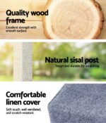 i.Pet Cat Tree 124cm Scratching Post Tower Scratcher Trees Wood Condo Board - Image 5