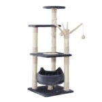 i.Pet Cat Tree 110cm Tower Scratching Post Scratcher Wood Condo House Bed Toys - Image 7