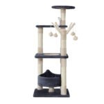 i.Pet Cat Tree 110cm Tower Scratching Post Scratcher Wood Condo House Bed Toys - Image 3