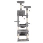 i.Pet Cat Tree 184cm Tower Scratching Post Trees Scratcher Condo House Light Grey - Image 3