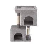 i.Pet Cat Tree 67cm Tower Scratching Post Trees Scratcher Condo House Light Grey - Image 3
