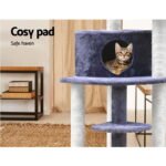 i.Pet Cat Tree 126cm Tower Scratching Post Scratcher Condo Trees House Grey - Image 6