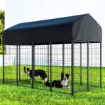 i.Pet Dog Kennel Extra Large House Outdoor Playpen Pet Puppy Metal Backyard - Image 7