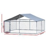 i.Pet Dog Kennel Large House XXL Pet Run Cage Puppy Outdoor Enclosure With Roof - Image 2