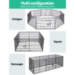i.Pet 24" 8 Panel Dog Playpen Pet Fence Exercise Cage Enclosure Play Pen - Image 4
