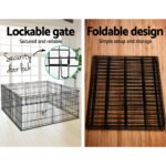 i.Pet 24" 8 Panel Dog Playpen Pet Fence Exercise Cage Enclosure Play Pen - Image 5