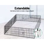 i.Pet 24" 8 Panel Dog Playpen Pet Fence Exercise Cage Enclosure Play Pen - Image 6